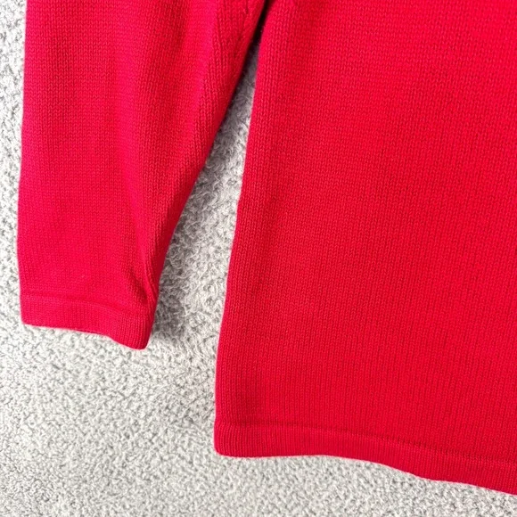 Eddie Bauer Sweater Mens XLT Tall Red Nordic Winter Colorful Festive Ski Outdoor - Picture 4 of 12